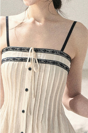 One-Shoulder Ruched Lace Camisole