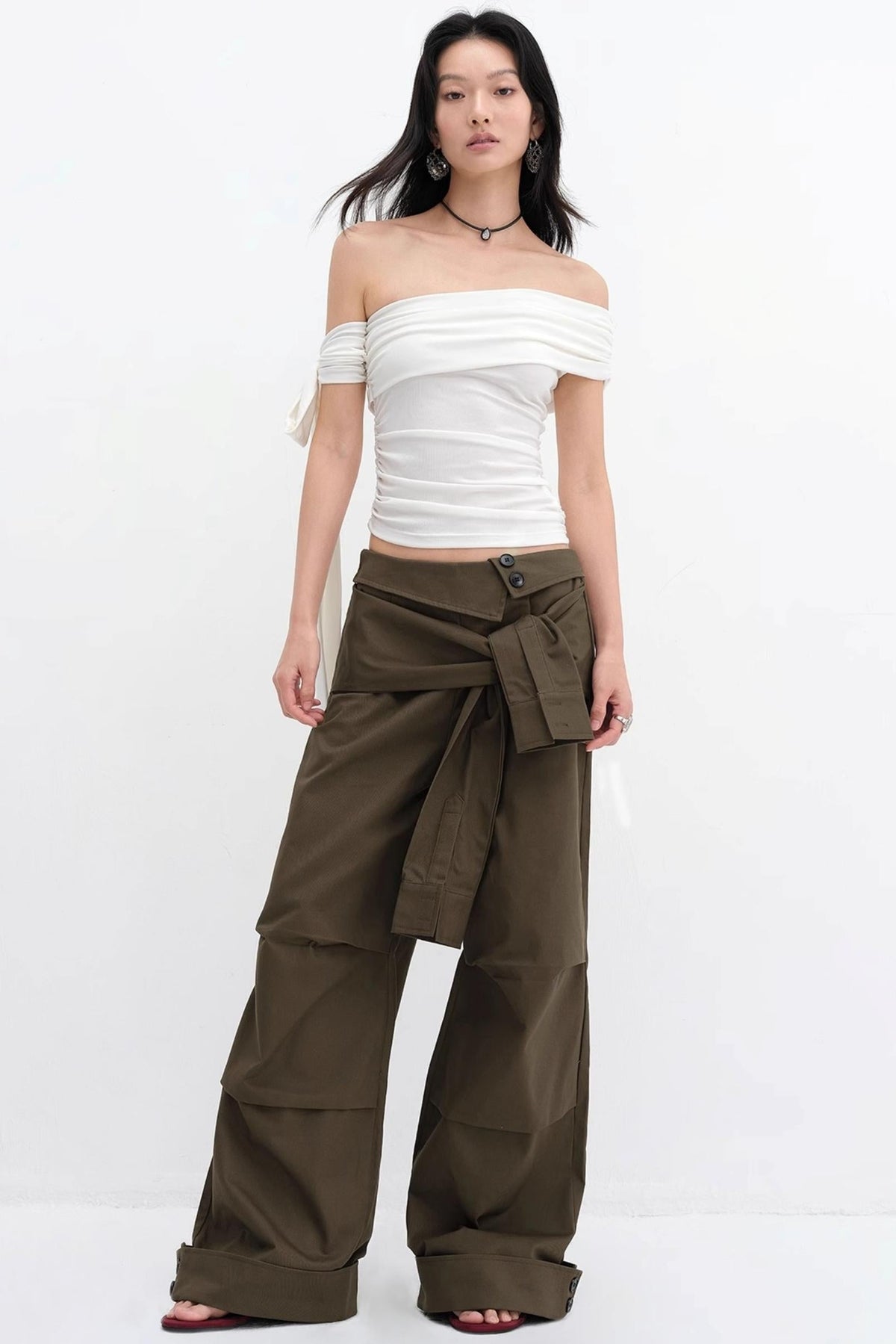 One-Shoulder Tencel Top