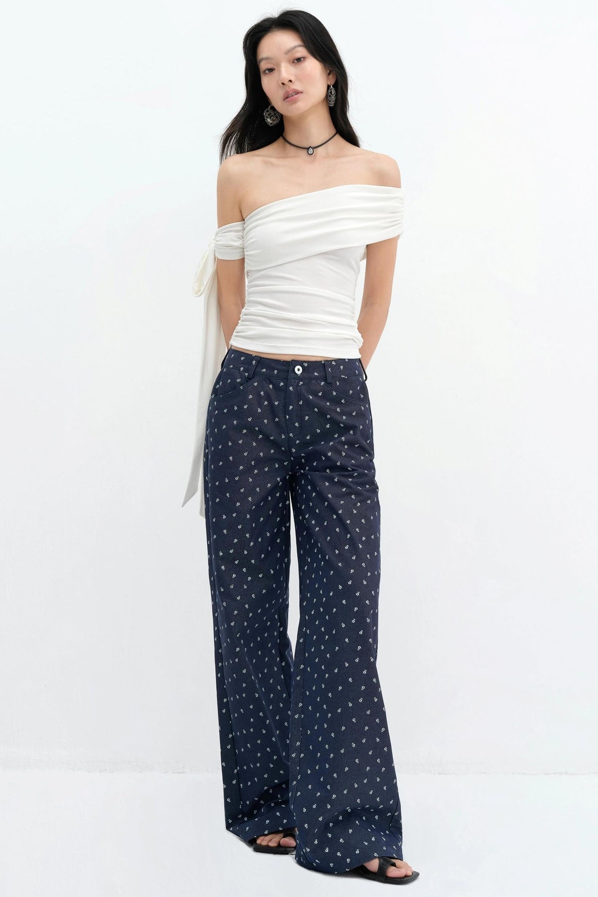 One-Shoulder Tencel Top