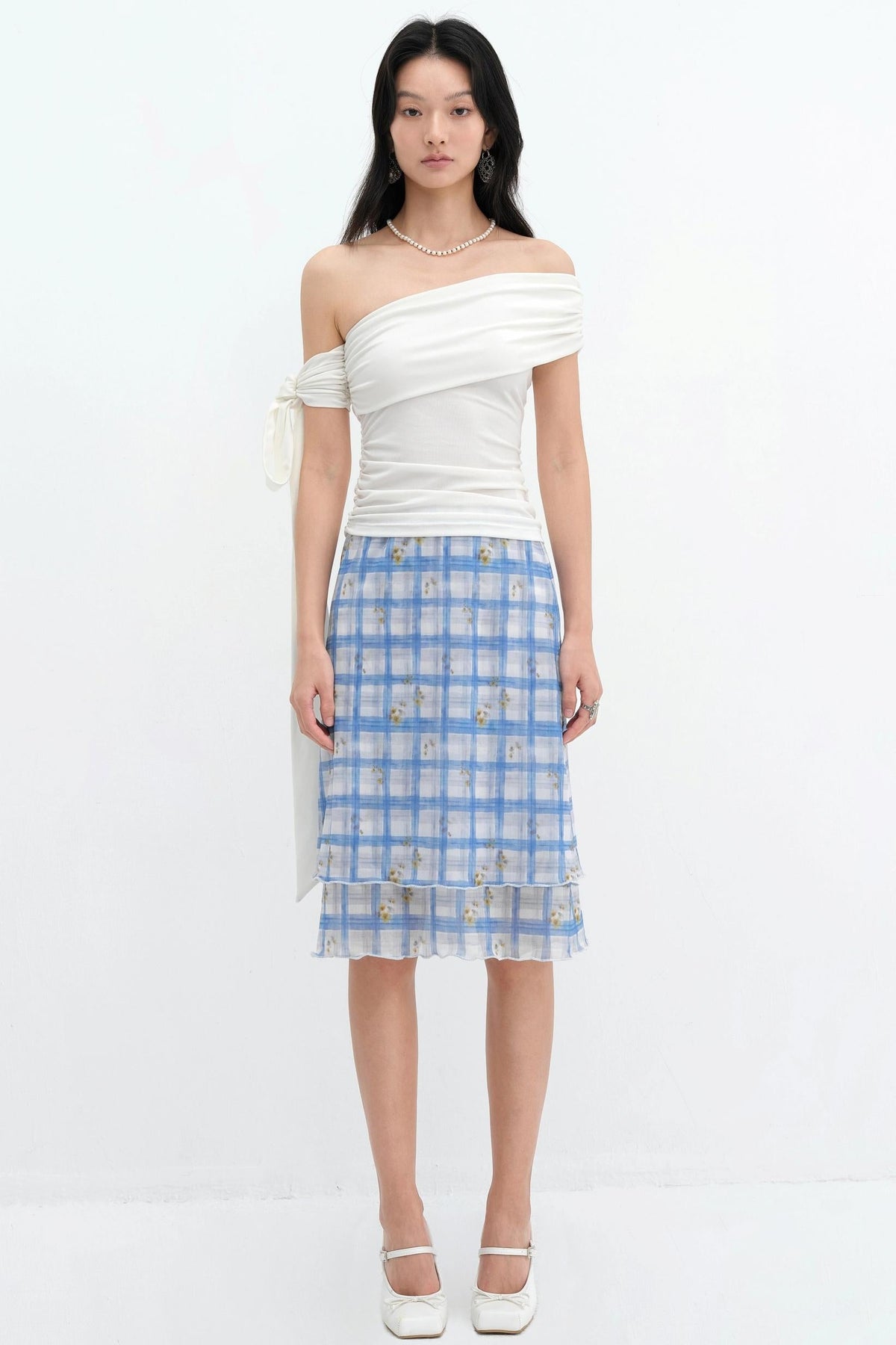 One-Shoulder Tencel Top