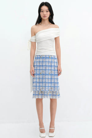 One-Shoulder Tencel Top