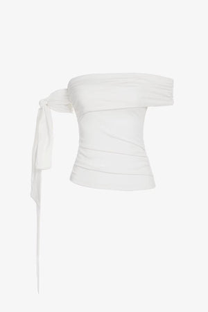 One-Shoulder Tencel Top