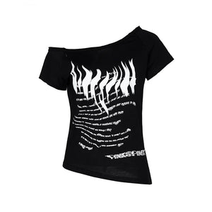 One-Shoulder Y2K T-Shirt