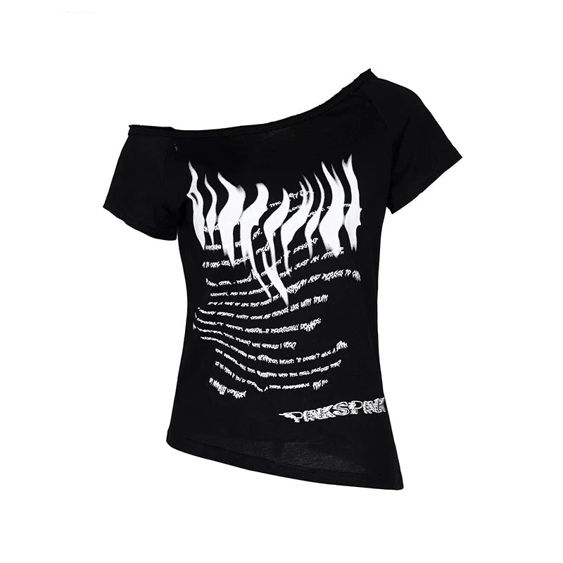 One-Shoulder Y2K T-Shirt
