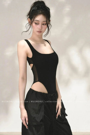 Open Back Mesh Bodysuit