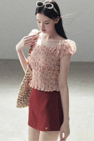 Orange Sunset Floral Blouse