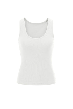 Orange U-Neck Tank Top