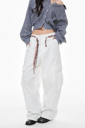 Orange Yellow Cargo Trousers