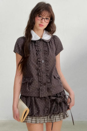 Orderly Wave Floral Skirt Set-Up