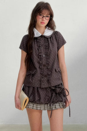 Orderly Wave Floral Skirt Set-Up