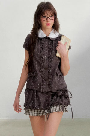 Orderly Wave Floral Skirt Set-Up