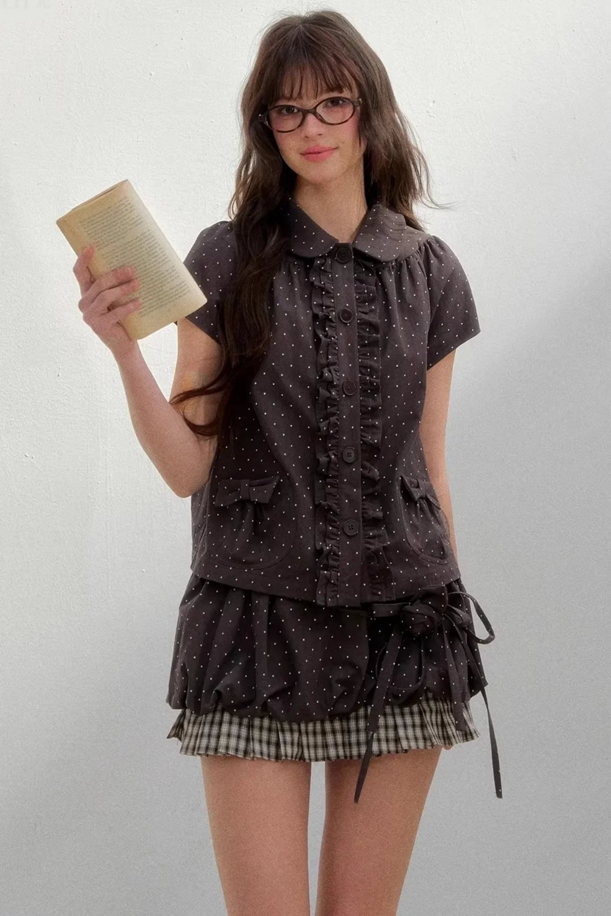 Orderly Wave Floral Skirt Set-Up
