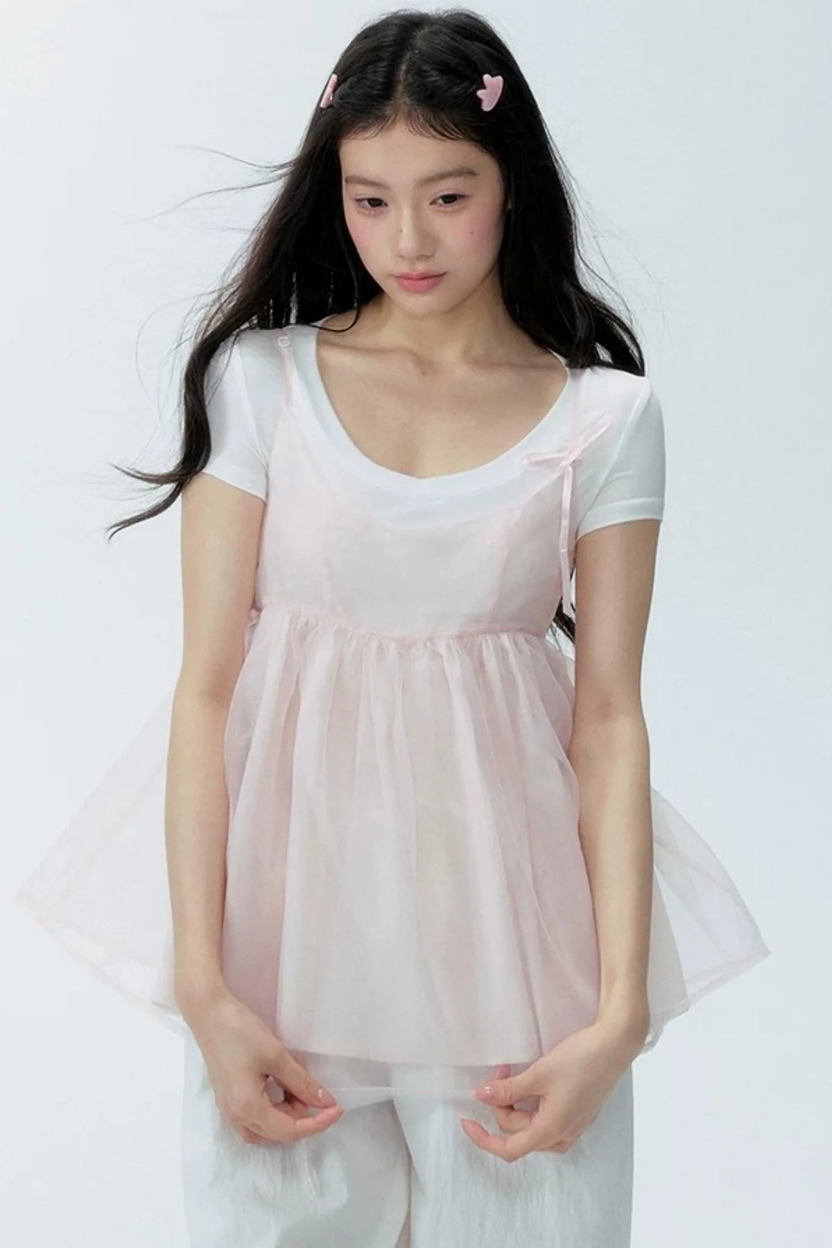 Organza Layered Overlay Dress Set-Up