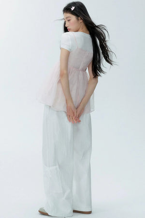 Organza Layered Overlay Dress Set-Up