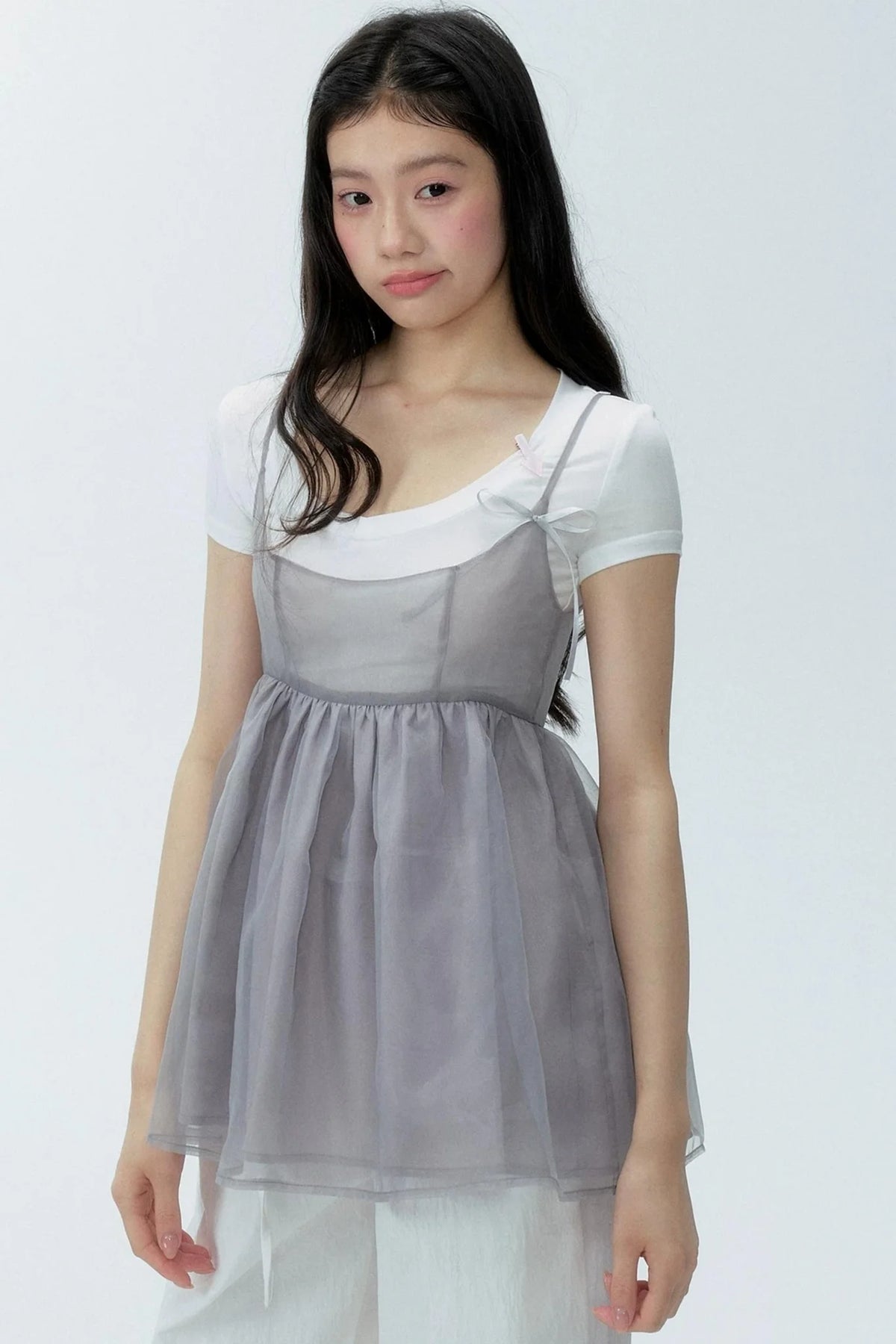 Organza Layered Overlay Dress Set-Up