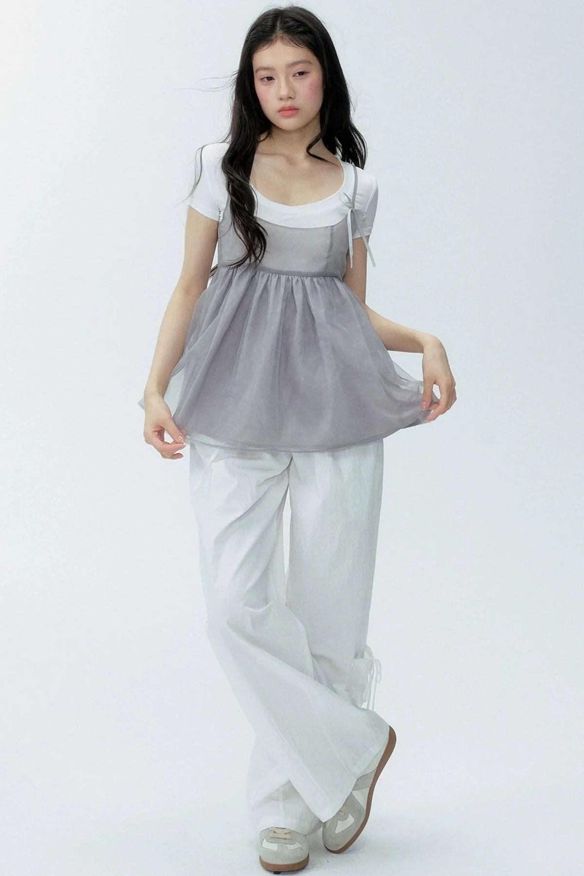 Organza Layered Overlay Dress Set-Up