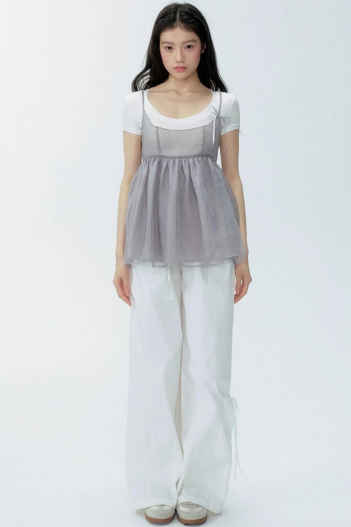 Organza Layered Overlay Dress Set-Up