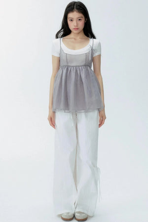 Organza Layered Overlay Dress Set-Up