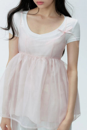 Organza Layered Overlay Dress Set-Up