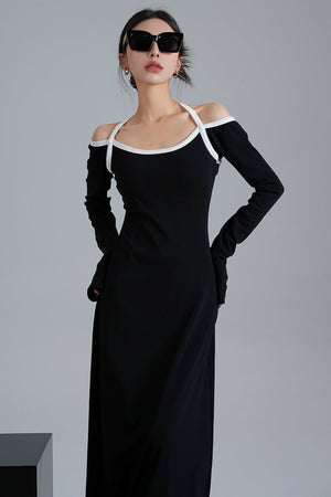 Original Black Slim Fit Midi Dress