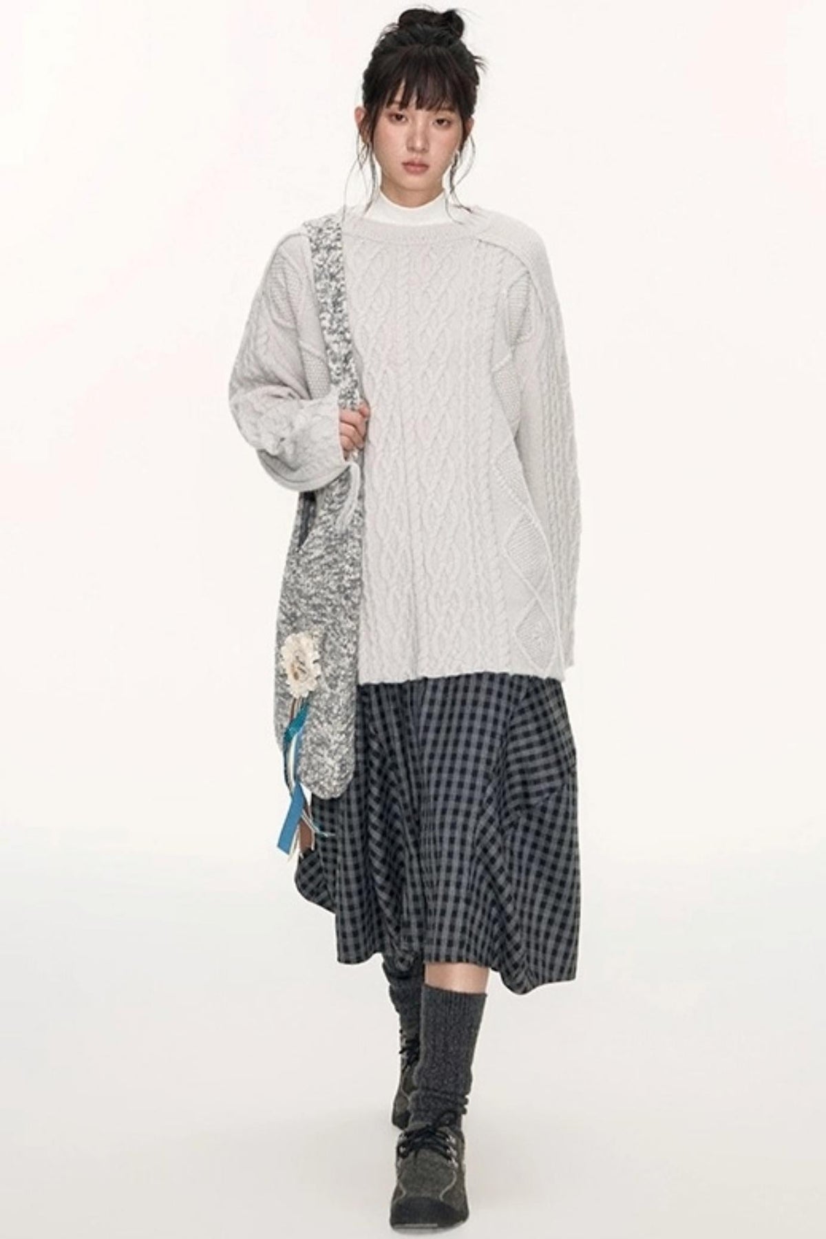 Original Cocoon Plaid Culottes Pants