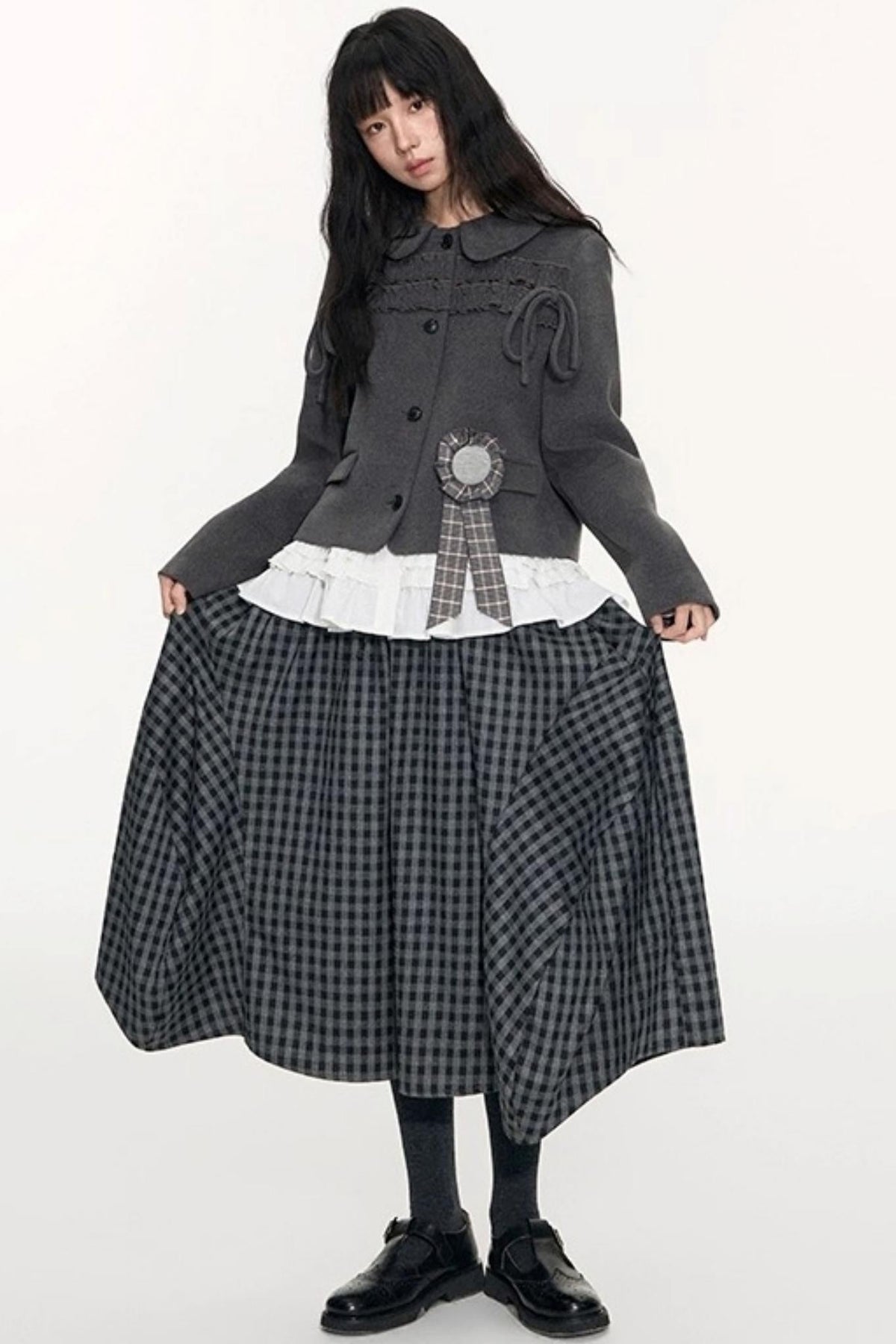 Original Cocoon Plaid Culottes Pants