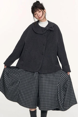 Original Cocoon Plaid Culottes Pants