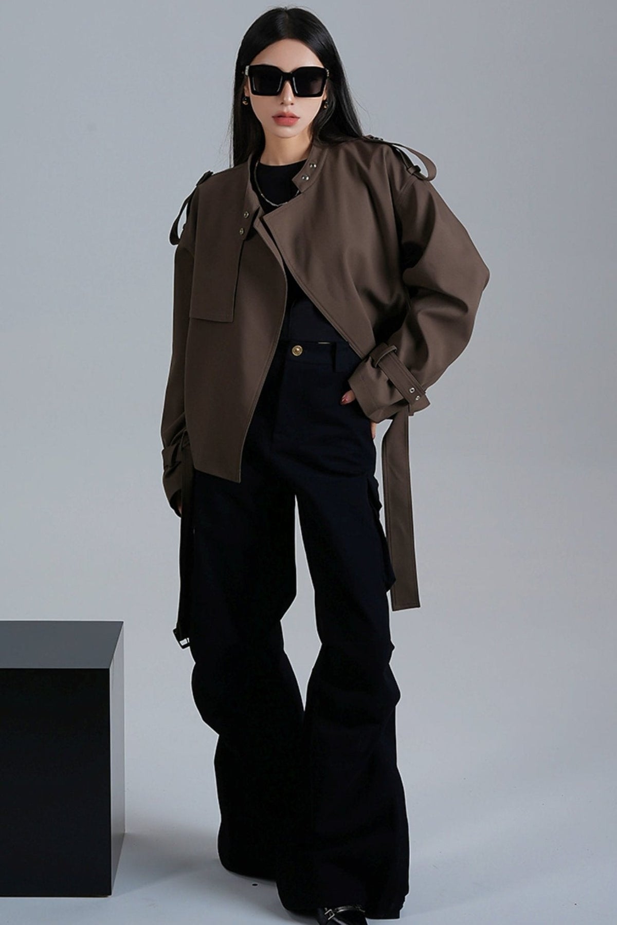 Original Design Cropped Trench Coat