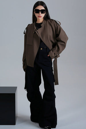 Original Design Cropped Trench Coat