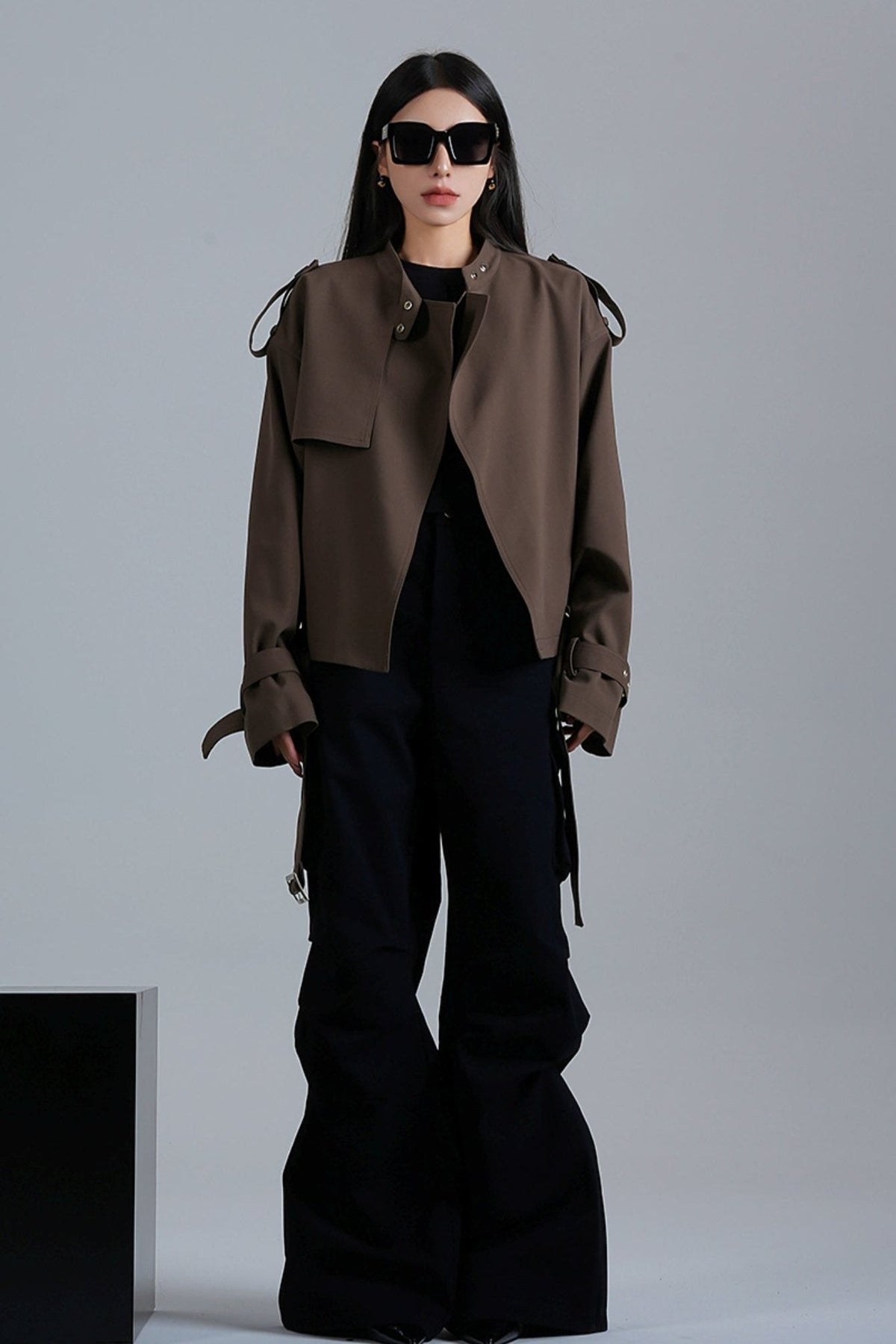 Original Design Cropped Trench Coat