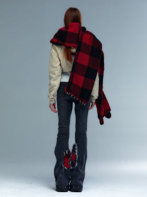 original design cute punk cat scarf