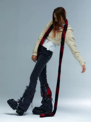 original design cute punk cat scarf