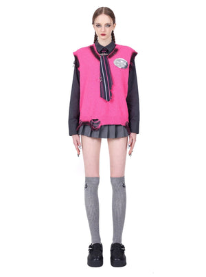 Original Handmade Graffiti Ripped Vest Top