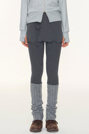 Original Patchwork Knit Leggings Set-Up