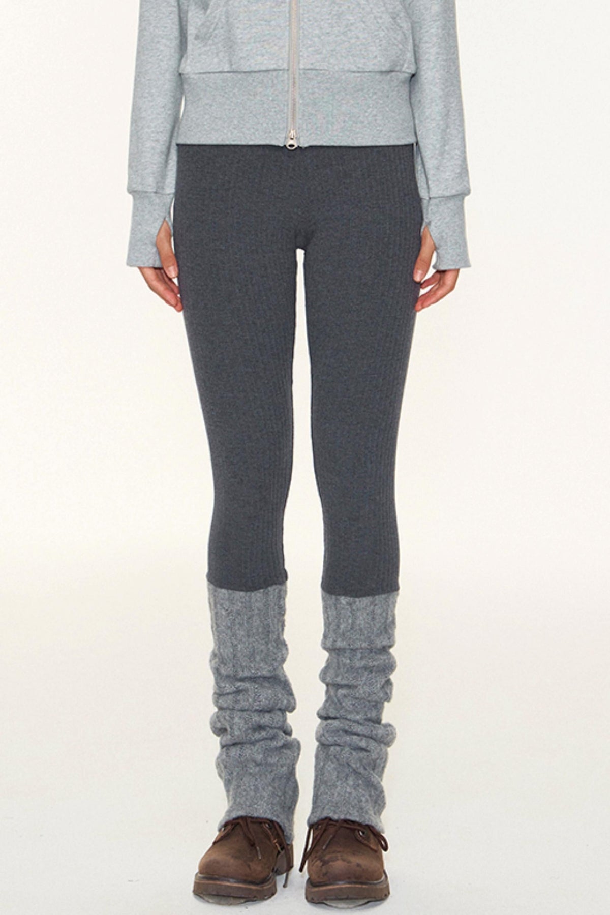 Original Patchwork Knit Leggings Set-Up