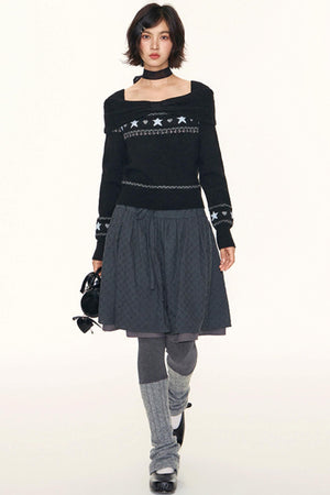 Original Patchwork Knit Leggings Set-Up