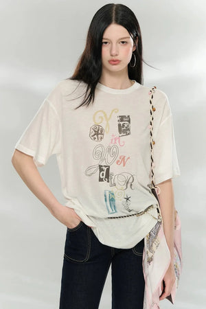 Original Print Oversized Top