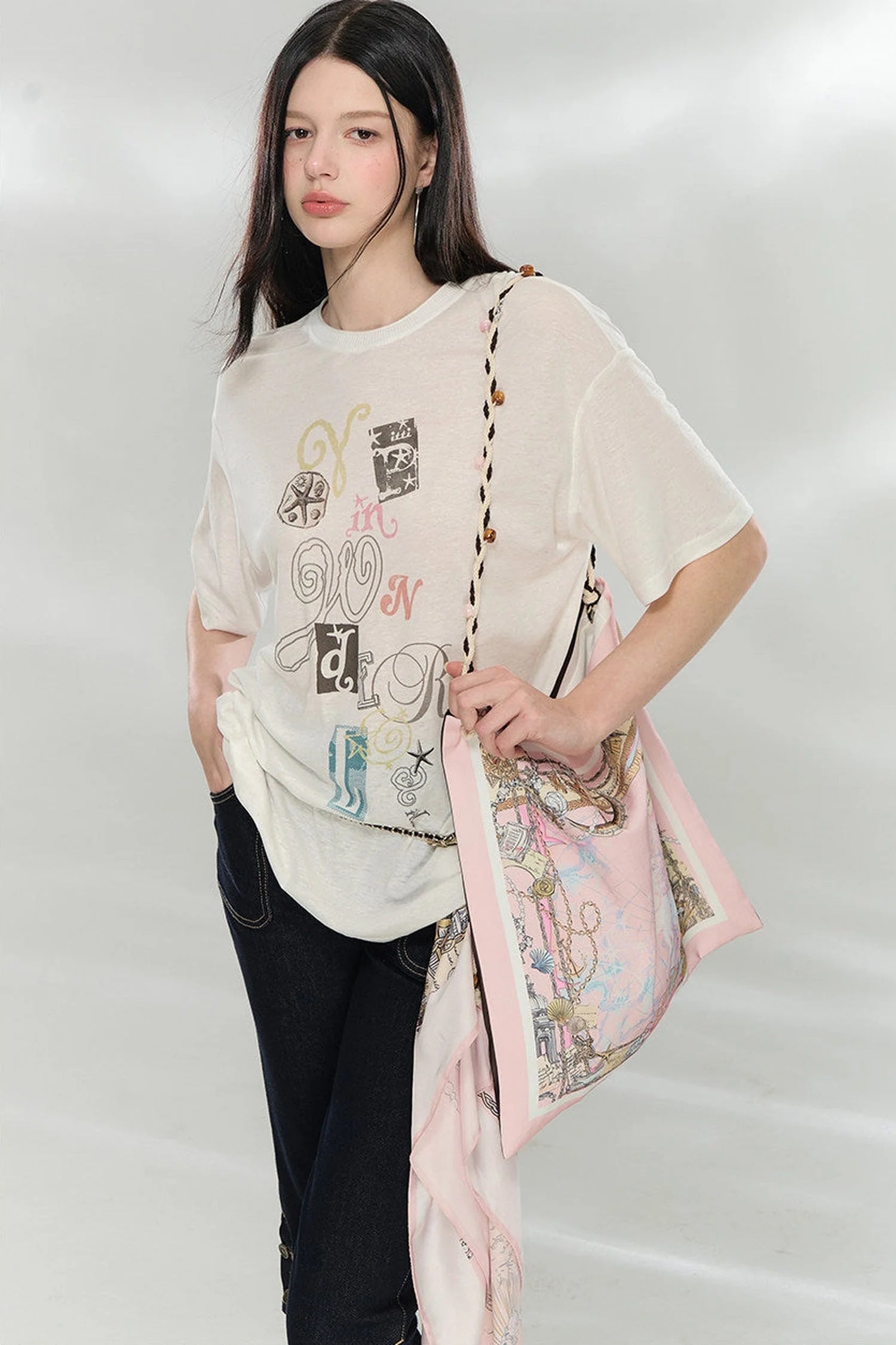 Original Print Oversized Top