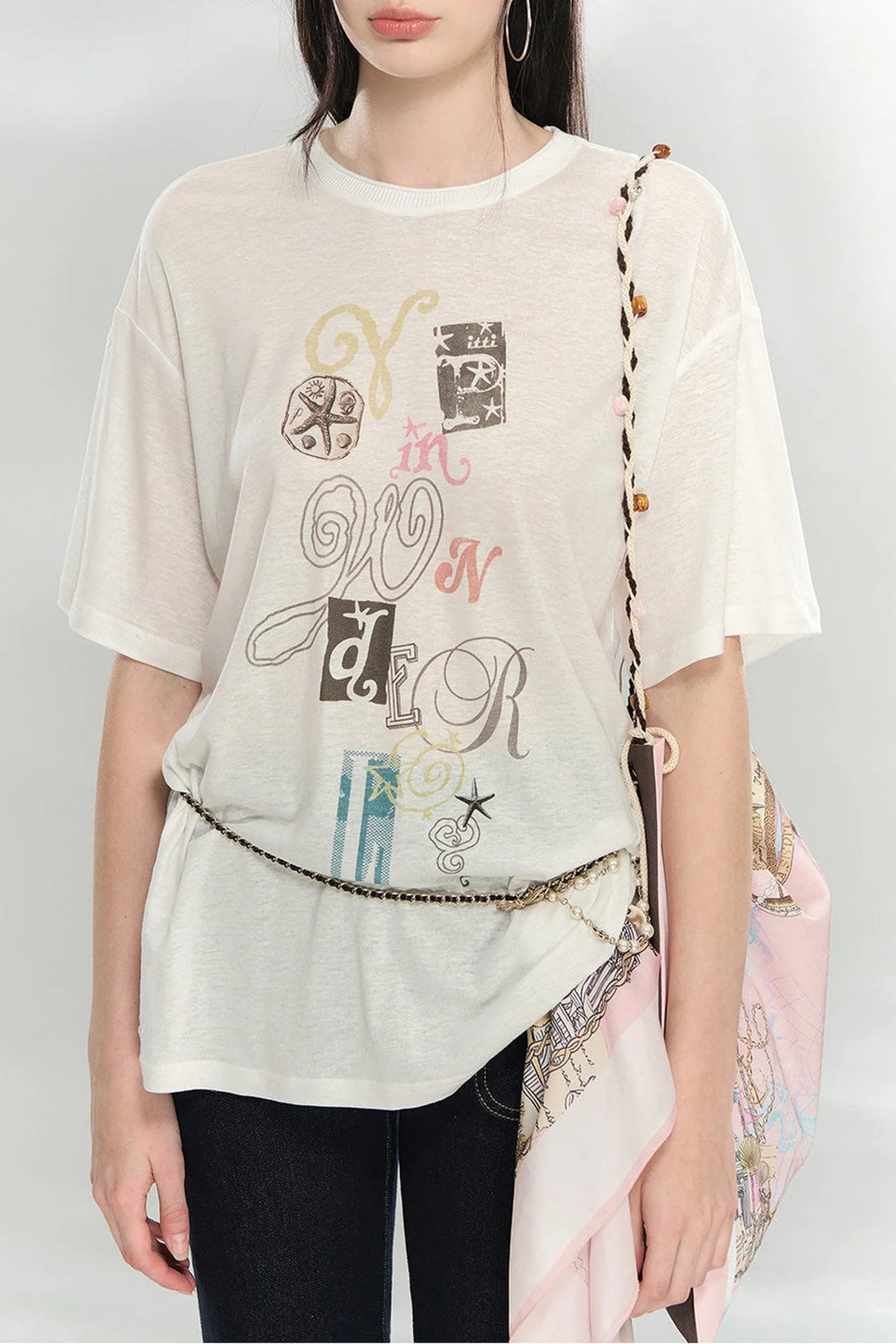 Original Print Oversized Top