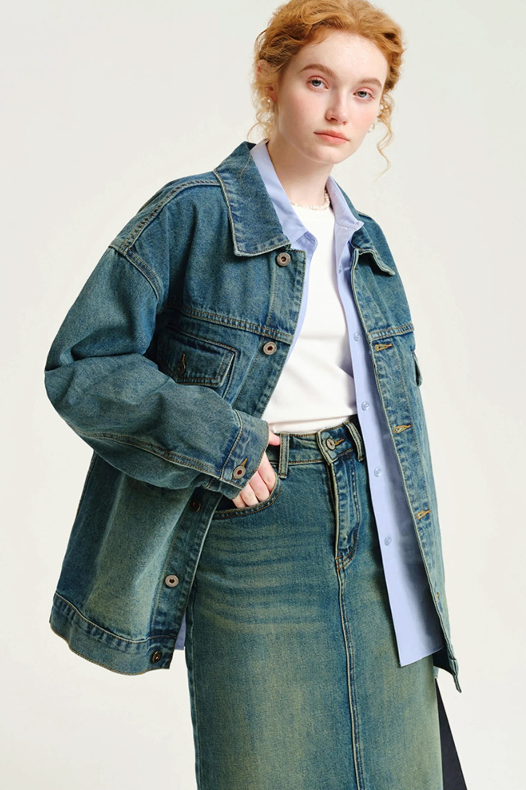 Oversized Blue Denim Jacket