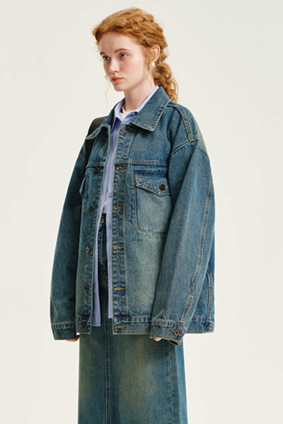 Oversized Blue Denim Jacket