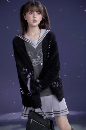 Oxygen Gray-Purple Sailor Dress