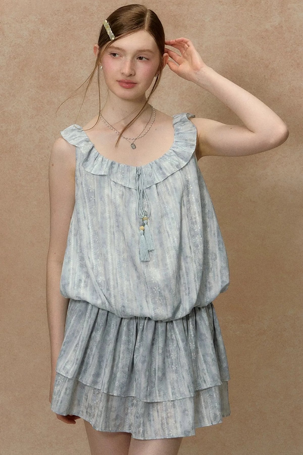 Painted Sky Square Neck Dress
