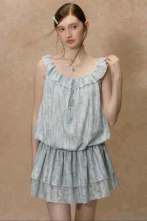 Painted Sky Square Neck Dress
