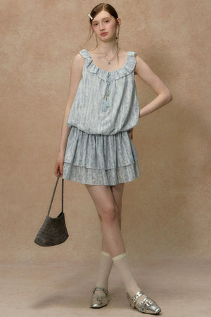 Painted Sky Square Neck Dress
