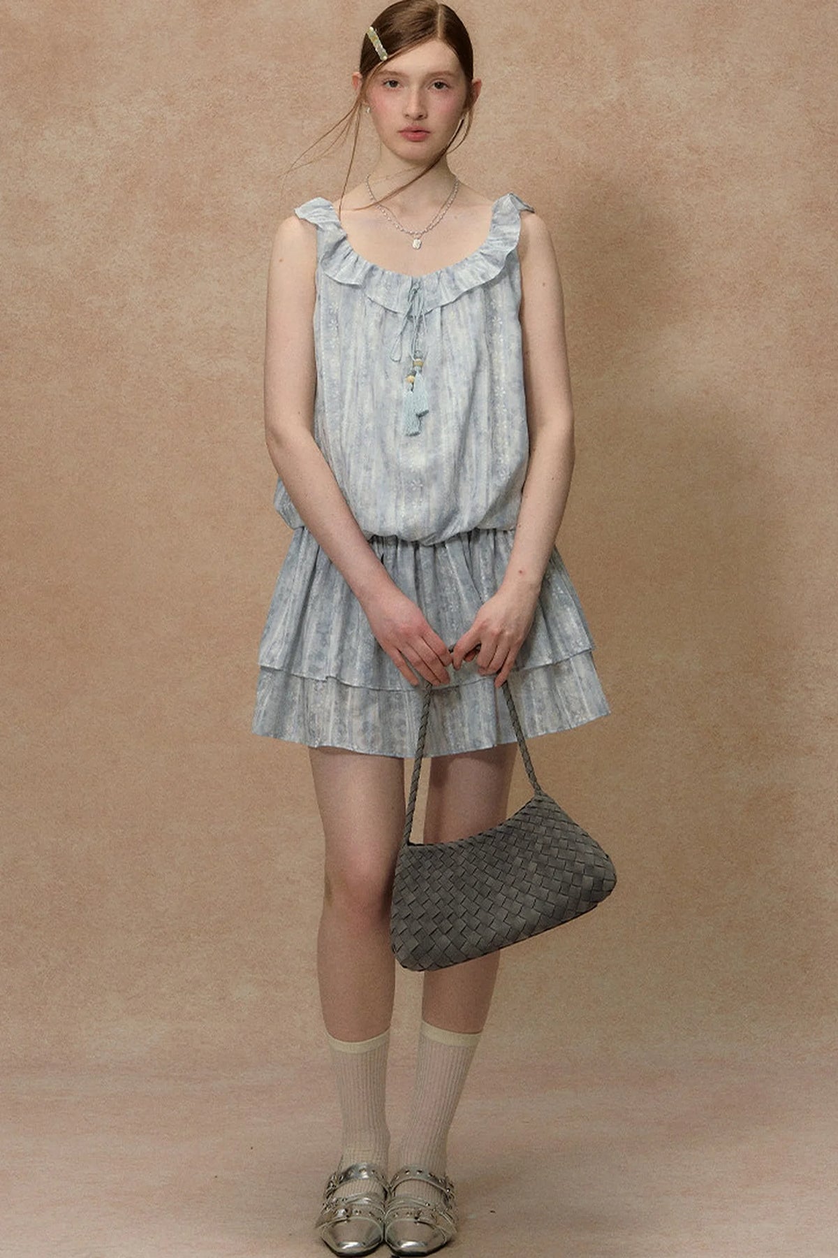 Painted Sky Square Neck Dress