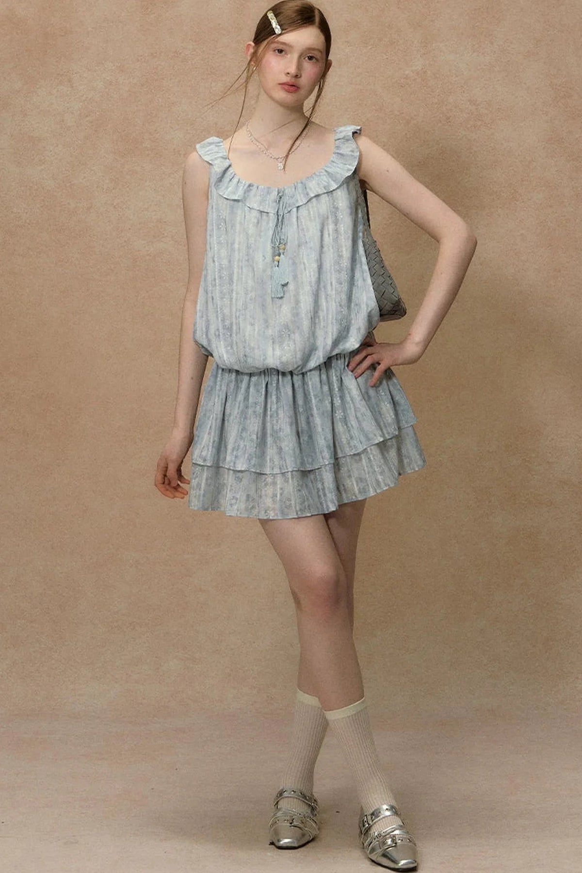 Painted Sky Square Neck Dress