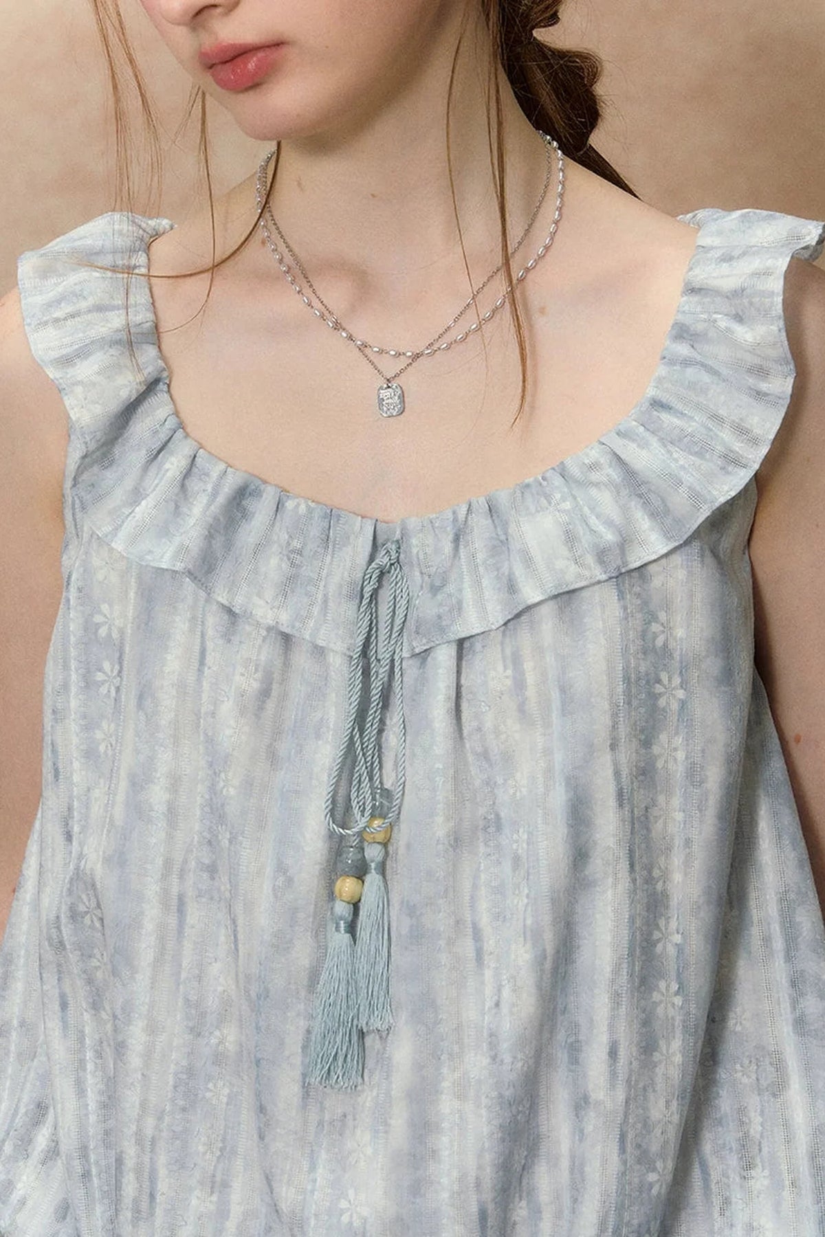 Painted Sky Square Neck Dress