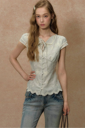 Paper Boat Striped Blouse