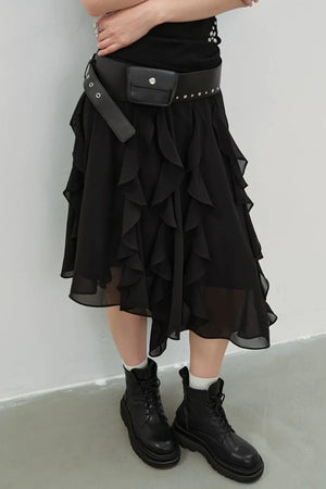 Parisian Shadows Chiffon Skirt